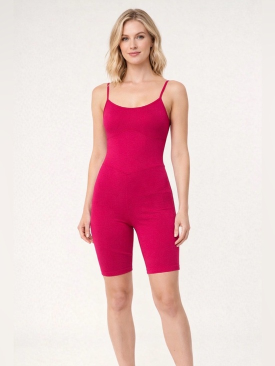 Fabletics Pants - Fabletics SculptKnit Jumpsuit in Vibrant Pink Women’s size medium NWT